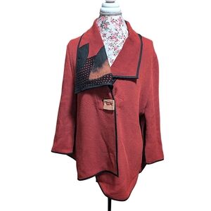 Tivoli Waffle Knit Sweater Jacket